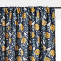 Штора Со скрытыми подвесками из мытого хлопка Marthe 180 x 135 см синий LA REDOUTE INTERIEURS  фото, kupilegko.ru